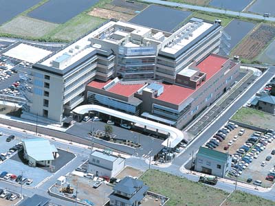 富士吉田市立病院　航空写真